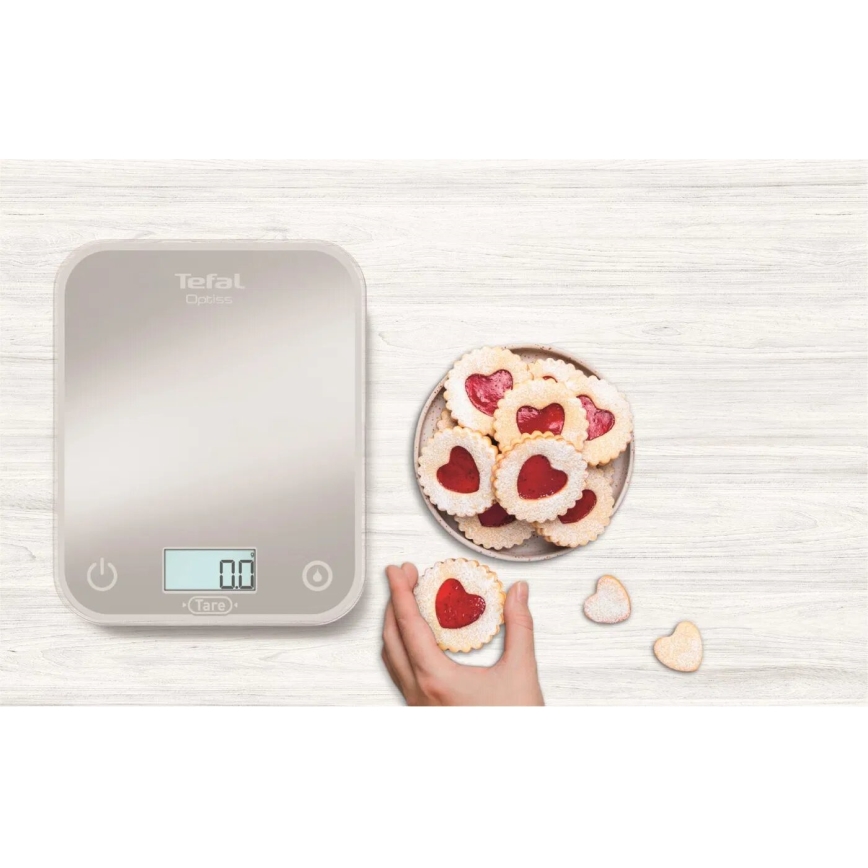 Tefal - Кухонные весы OPTISS 2xAAA серые