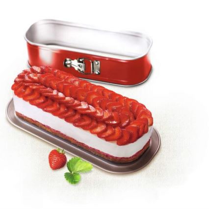 Tefal - Овальная форма для выпекания разборная DELIBAKE 30x11 см красный