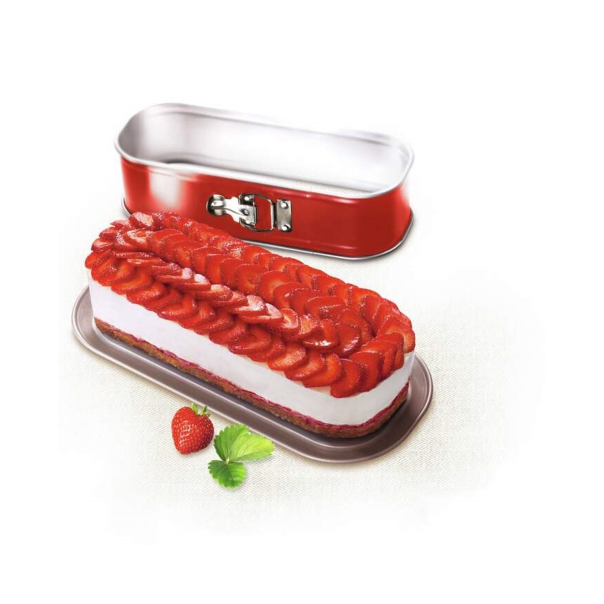 Tefal - Овальная форма для выпекания разборная DELIBAKE 30x11 см красный