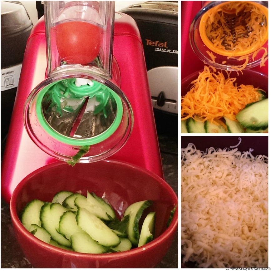 Tefal - Овощерезка и измельчитель FRESH EXPRESS PLUS 200W/230V красный/белый