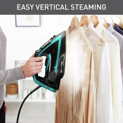 Tefal - Парова праска PUREGLISS 3000W/230V бірюзова/чорна