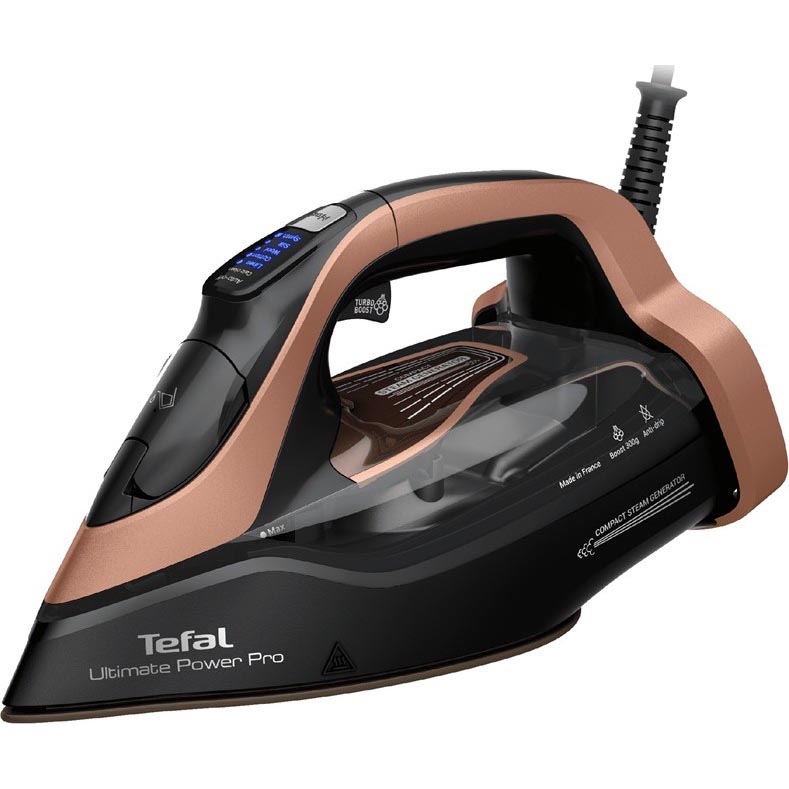 Tefal - Парова праска ULTIMATE POWER 3200W/230V мідний/чорний