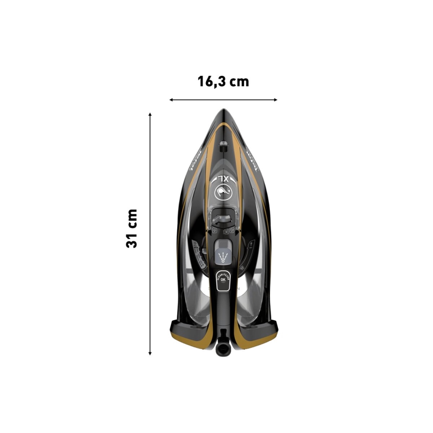 Tefal - Парова праска ULTIMATE PURE 3000W/230V золотий/чорний