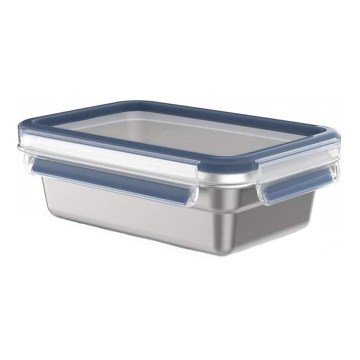 Tefal - Пищевой контейнер 0,8 л MSEAL STEEL синий/нержавеющая сталь