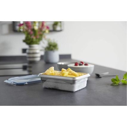 Tefal - Пищевой контейнер 0,8 л MSEAL STEEL синий/нержавеющая сталь