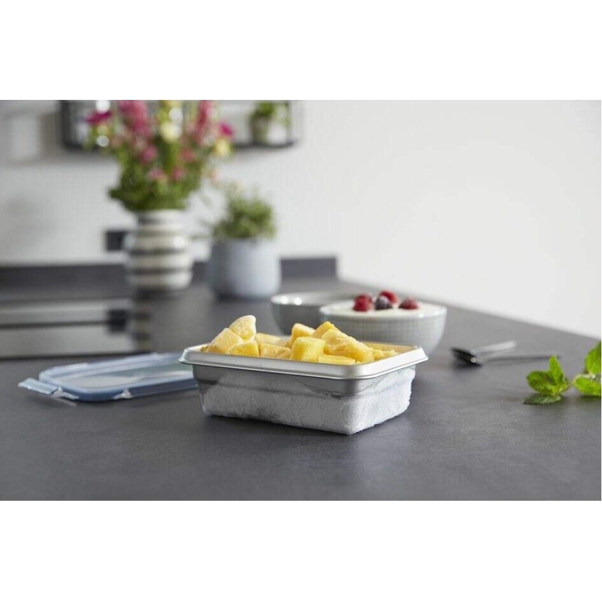 Tefal - Пищевой контейнер 0,8 л MSEAL STEEL синий/нержавеющая сталь