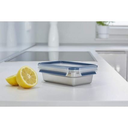 Tefal - Пищевой контейнер 0,8 л MSEAL STEEL синий/нержавеющая сталь