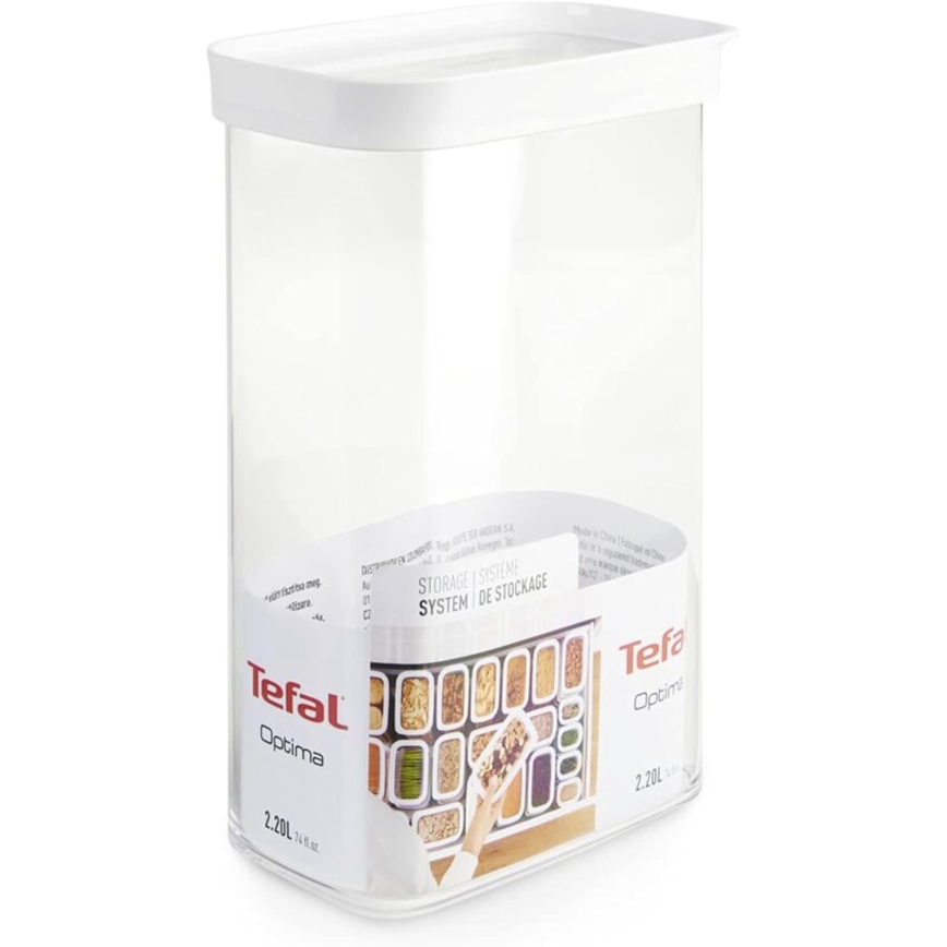 Tefal - Пищевой контейнер 2,2 л OPTIMA белый/прозрачный