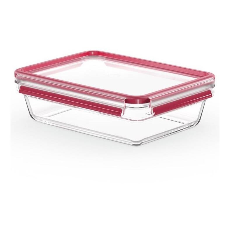 Tefal - Пищевой контейнер 2 л MSEAL GLASS красный/стекло