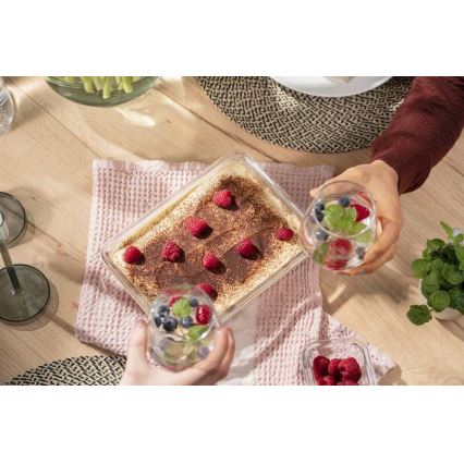 Tefal - Пищевой контейнер 2 л MSEAL GLASS красный/стекло