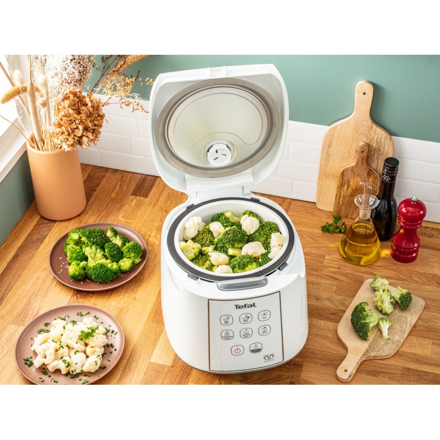 Tefal - Рисоварка EASY COOK 8 в 1, 750 Вт/230 В, 5 л, біла