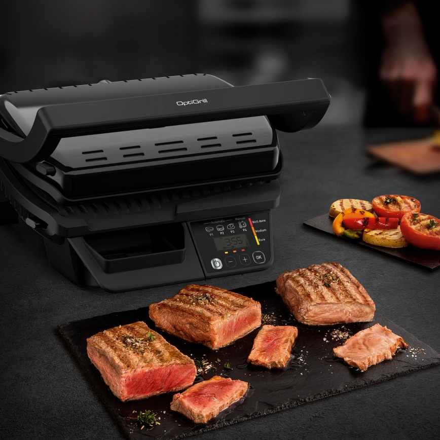 Tefal - Розумний електричний гриль Tefal OPTIGRILL 2000 Вт/230 В