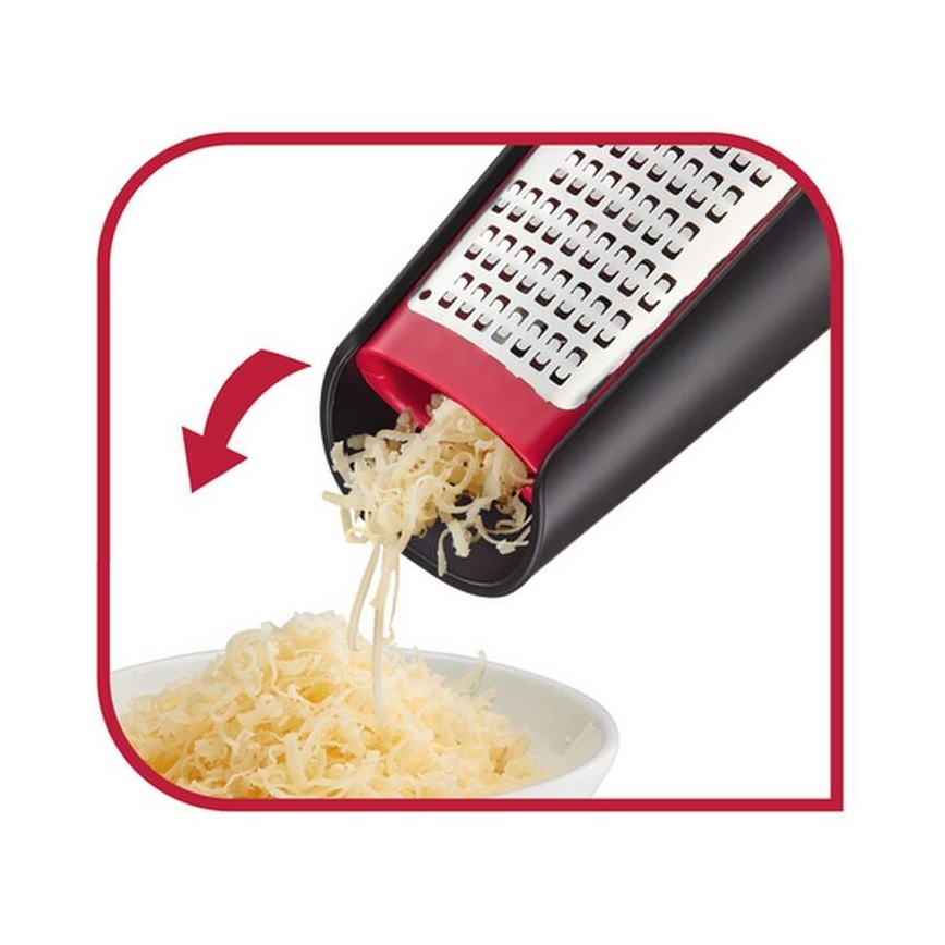 Tefal - Ручна двостороння терка INGENIO нержавіюча сталь/чорний