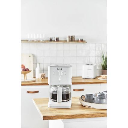 Tefal - Крапельна кавоварка з LCD-дисплеєм SENSE 1000 Вт/230 В біла