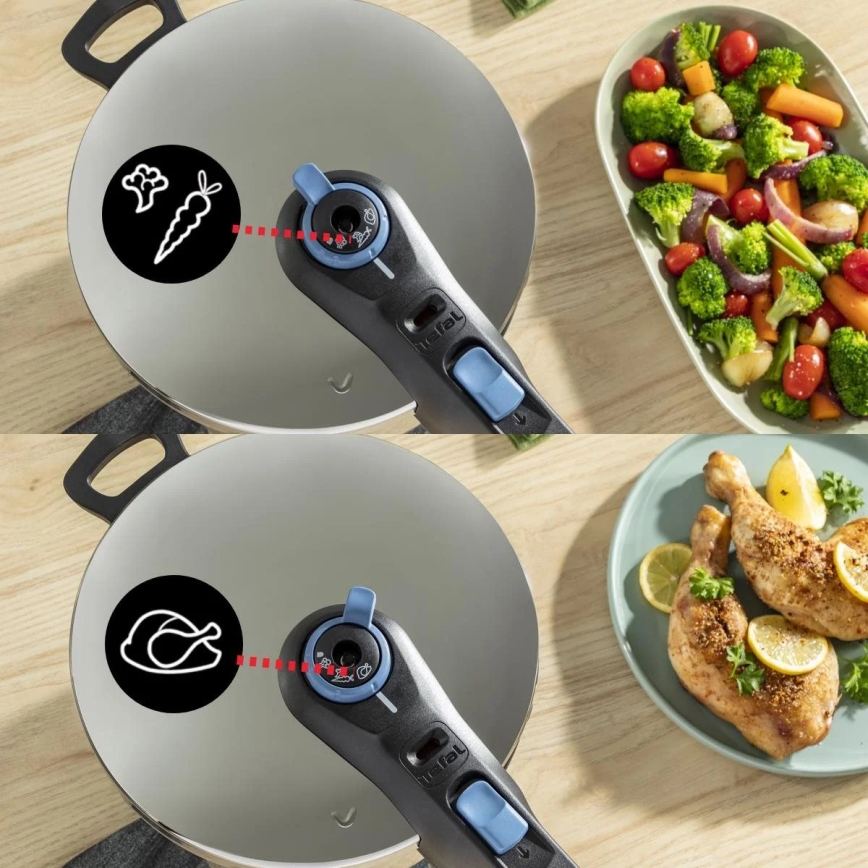 Tefal - Скороварка 4 л SECURE TRENDY нержавіюча сталь