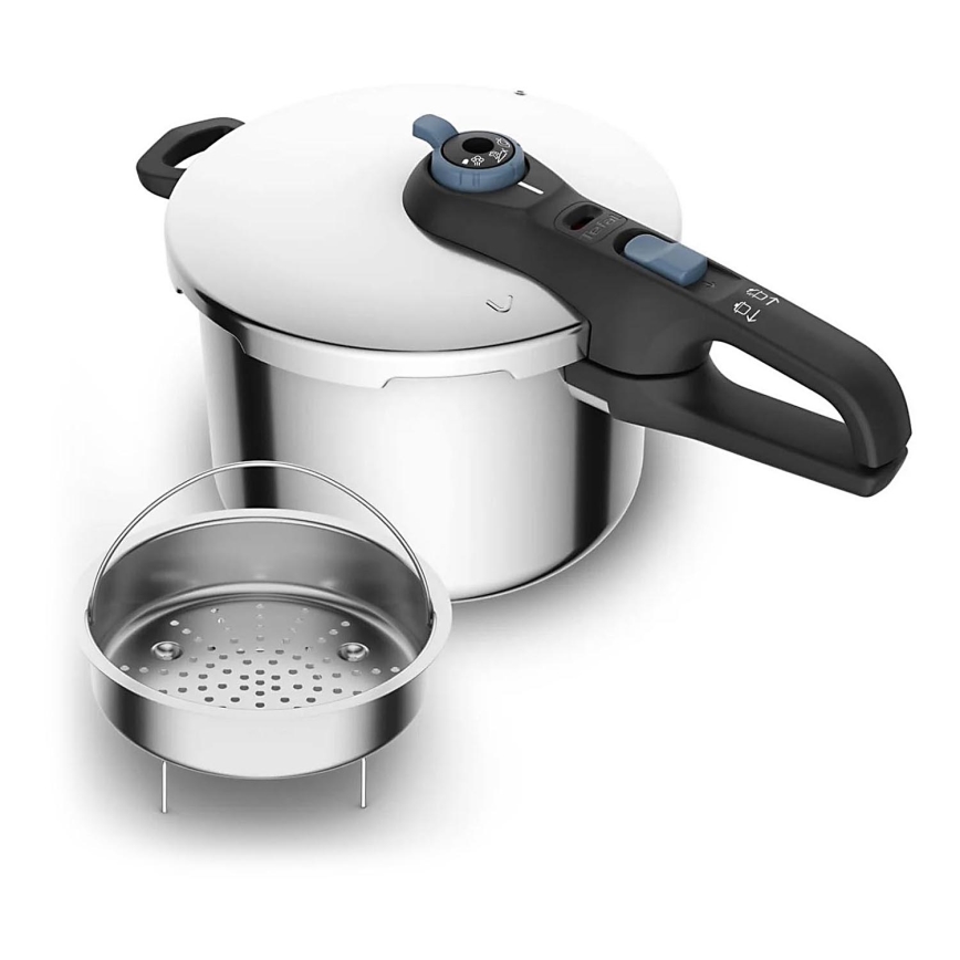 Tefal - Скороварка 6 л SECURE TRENDY нержавіюча сталь