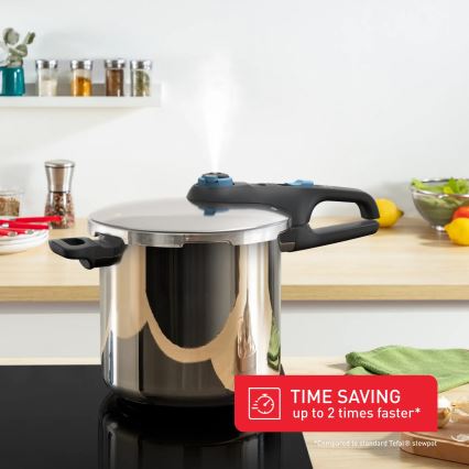 Tefal - Скороварка 8 л SECURE TRENDY нержавіюча сталь