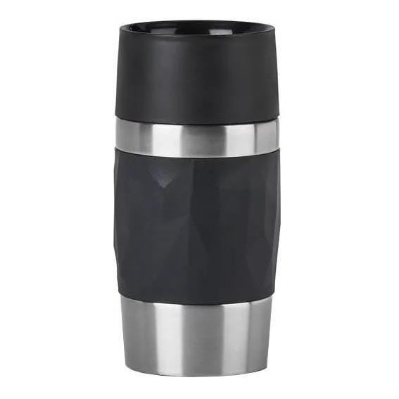 Tefal - Термочашка 300 мл COMPACT MUG нержавіюча сталь/чорний