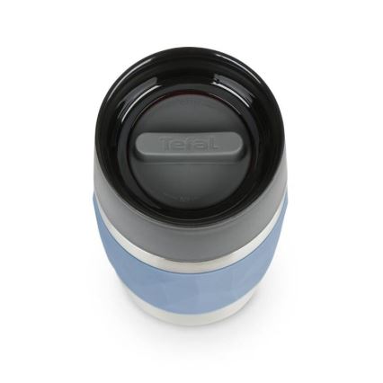 Tefal - Термочашка 300 мл COMPACT MUG нержавіюча сталь/синій