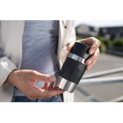 Tefal - Термочашка 300 мл COMPACT MUG нержавіюча сталь/чорний