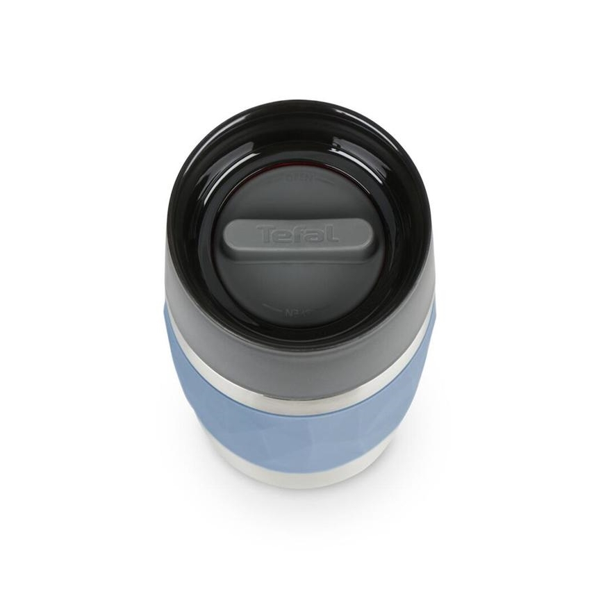 Tefal - Термочашка 300 мл COMPACT MUG нержавіюча сталь/синій