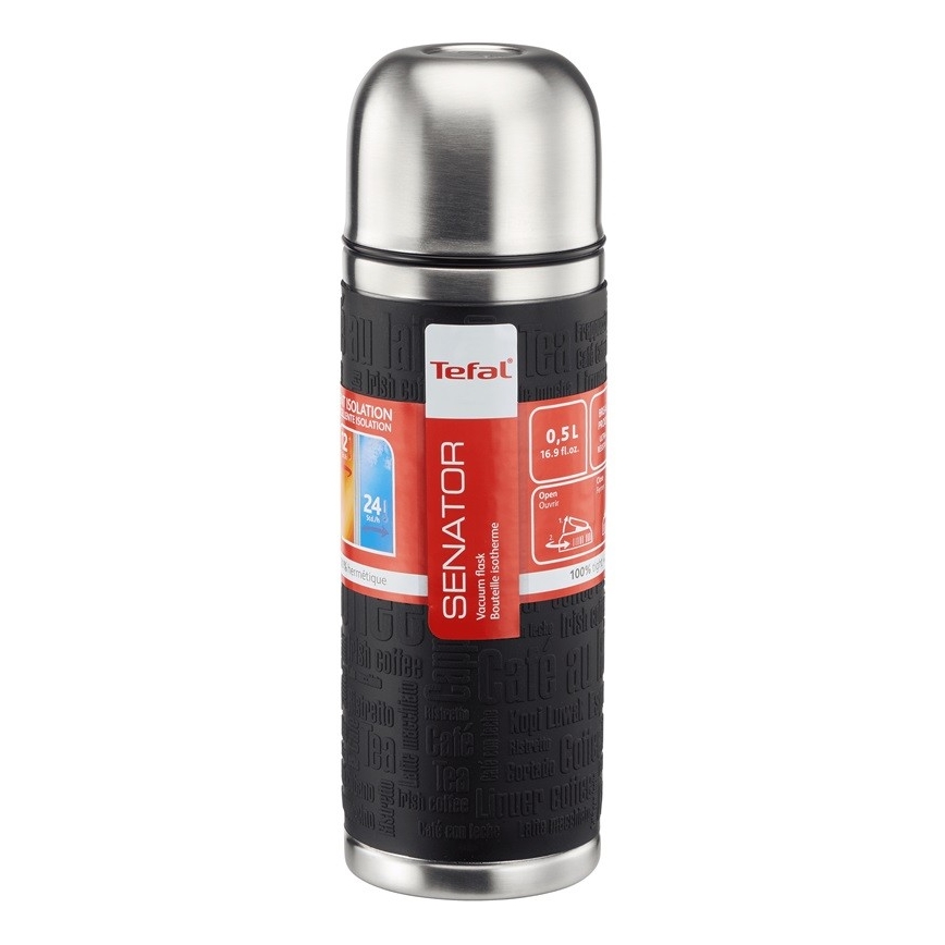 Tefal - Термос с чашкой 0,5 л SENATOR нержавеющая сталь/черный