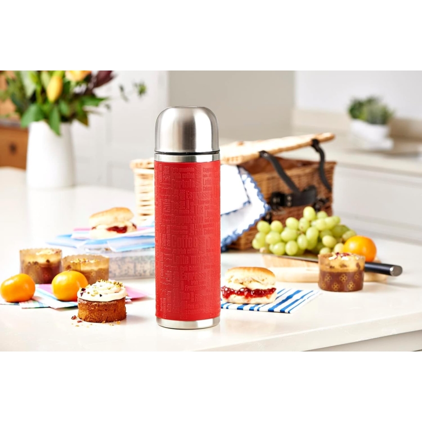 Tefal - Термос с чашкой 1 л SENATOR нержавеющая сталь/красный