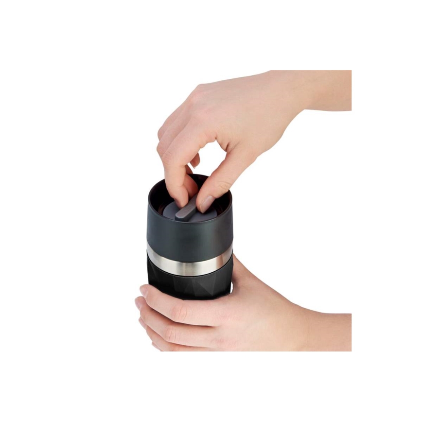 Tefal - Термокружка 300 мл COMPACT MUG нержавеющая сталь/черный