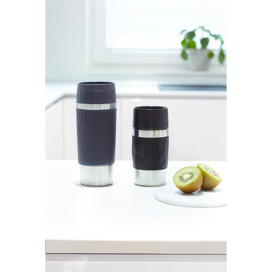 Tefal - Термокружка 300 мл COMPACT MUG нержавеющая сталь/черный