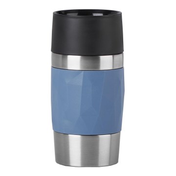 Tefal - Термокружка 300 мл COMPACT MUG нержавеющая сталь/синий