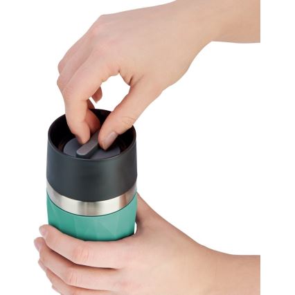 Tefal - Термокружка 300 мл COMPACT MUG нержавеющая сталь/зеленый