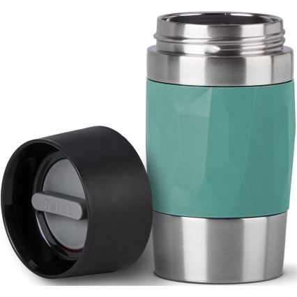 Tefal - Термокружка 300 мл COMPACT MUG нержавеющая сталь/зеленый