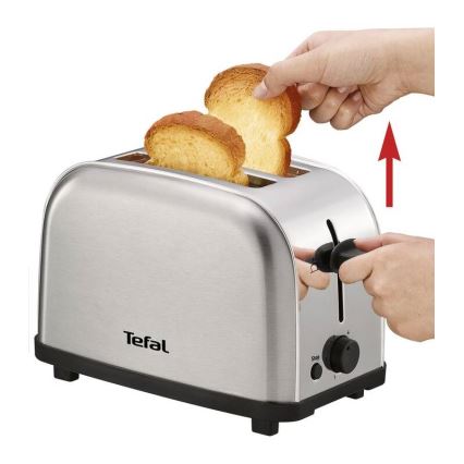 Tefal - Тостер на два отделения ULTRA MINI 700W/230V матовый хром