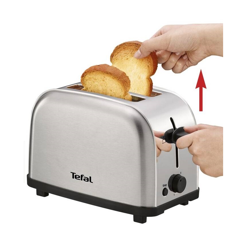 Tefal - Тостер на два отделения ULTRA MINI 700W/230V матовый хром