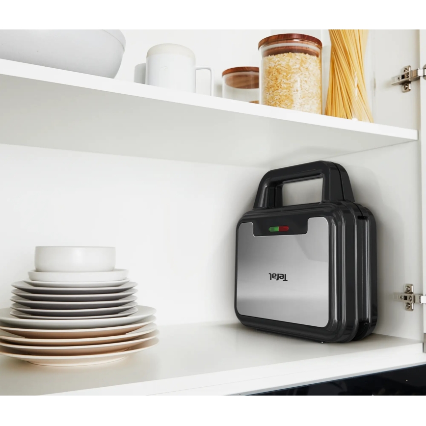 Tefal - Тостер ULTRA COMPACT 3в1 700W/230V чорний/матовий хром