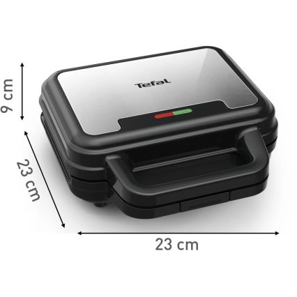 Tefal - Тостер ULTRA COMPACT 3в1 700W/230V чорний/матовий хром