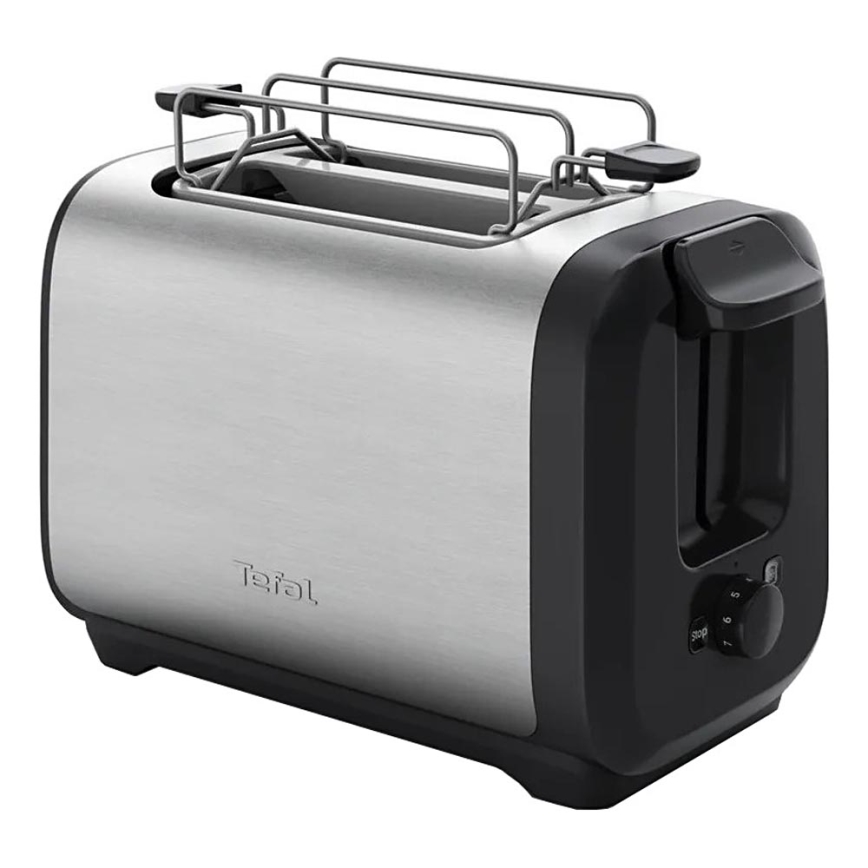 Tefal - Тостер з двома отворами SUBITO 1300W/230V чорний/нержавіюча сталь