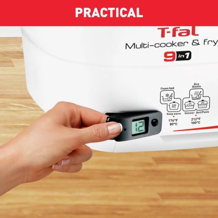 Tefal - Универсальная фритюрница 9в1 VERSALIO DE LUXE 1600W/230V 2 л белый