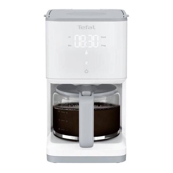 Tefal - Капельная кофеварка с ЖК-дисплеем SENSE 1000W/230V белый