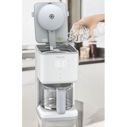 Tefal - Капельная кофеварка с ЖК-дисплеем SENSE 1000W/230V белый