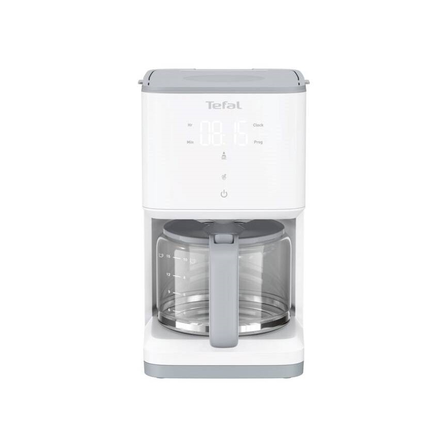 Tefal - Капельная кофеварка с ЖК-дисплеем SENSE 1000W/230V белый