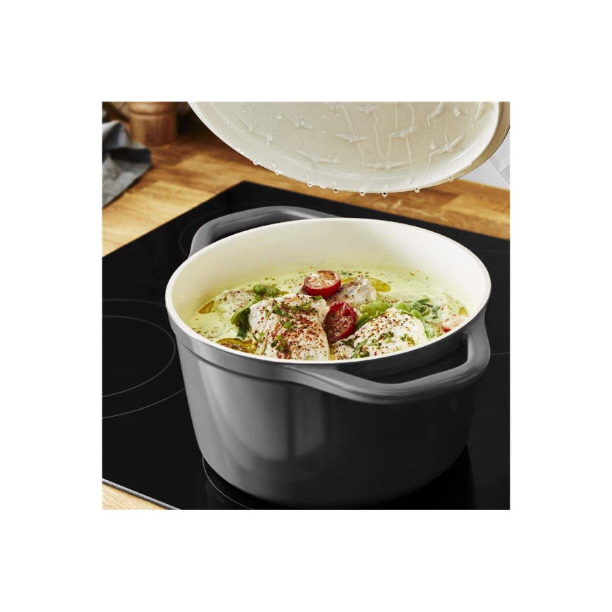 Tefal - Кастрюля с крышкой AIR 20 см антрацит