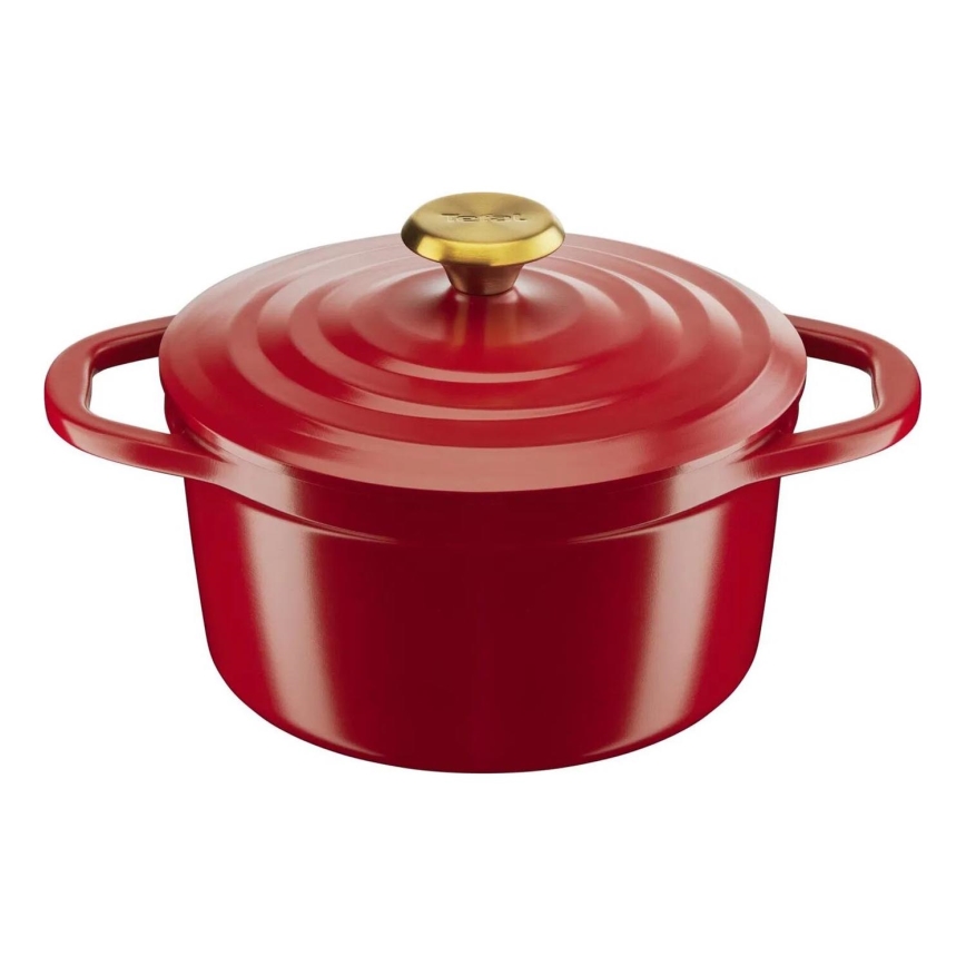 Tefal - Кастрюля с крышкой AIR 20 см красная