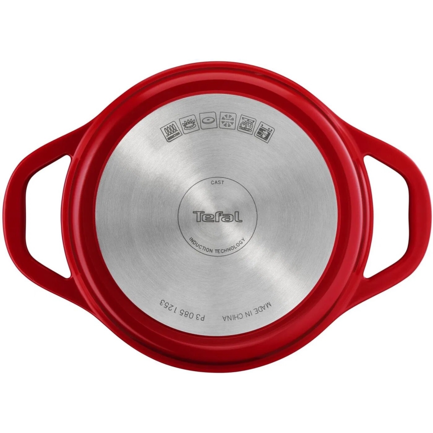 Tefal - Кастрюля с крышкой AIR 20 см красная