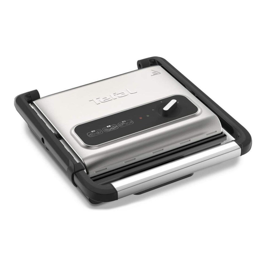 Tefal - Контактний гриль INICIO 2000W/230V чорний/нержавіюча сталь