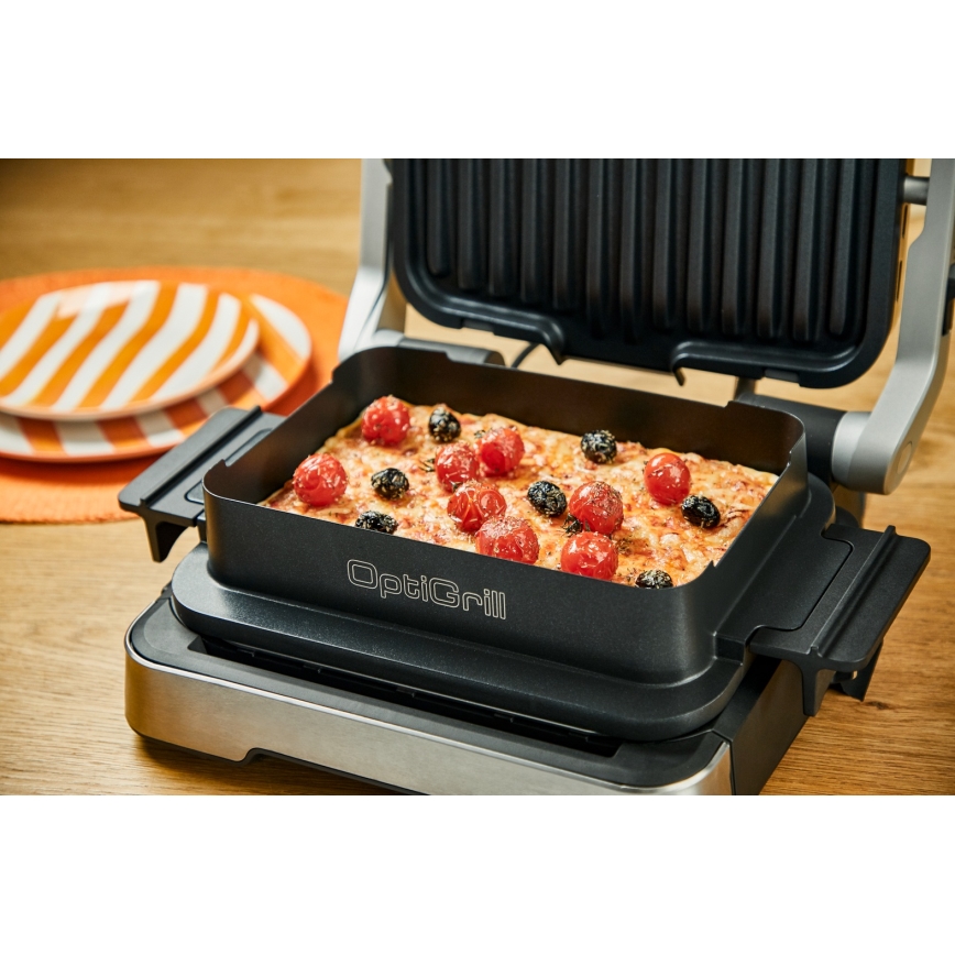 Tefal - Контактний гриль OPTIGRILL 2100W/230V матовий хром