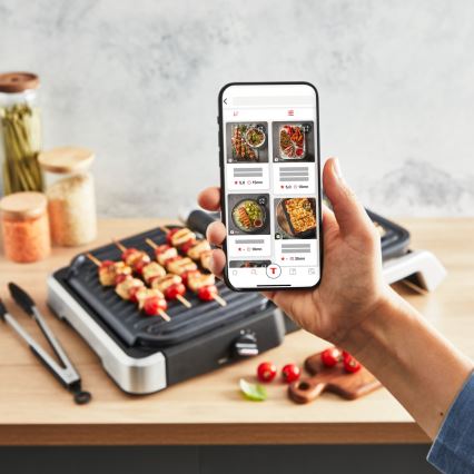 Tefal - Контактний гриль OPTIGRILL 2100W/230V матовий хром