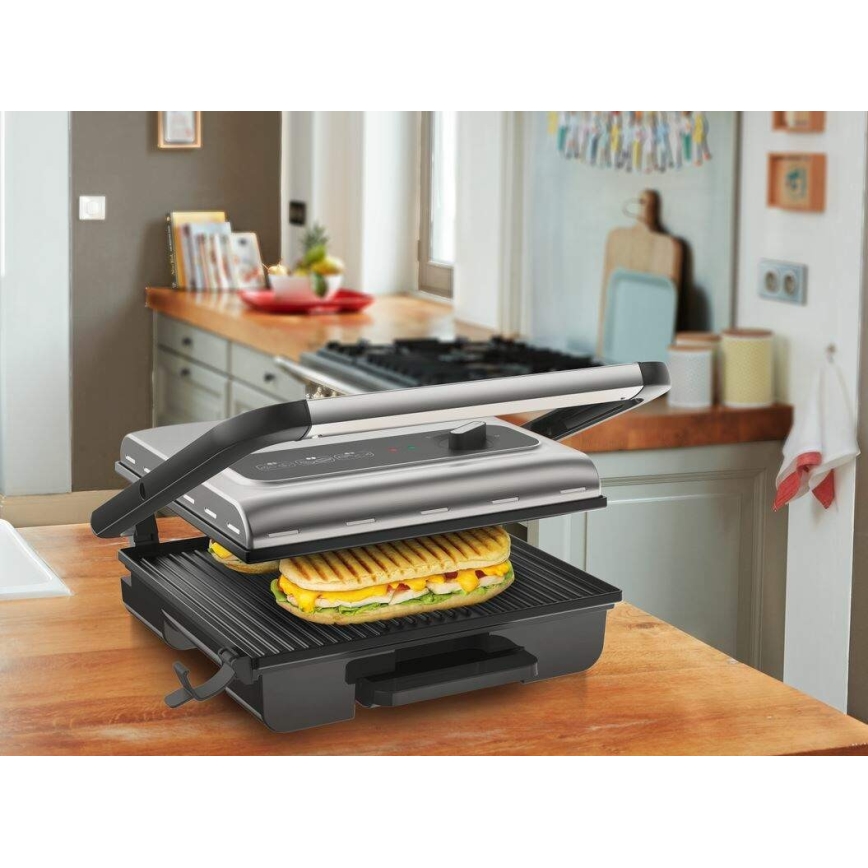 Tefal - Контактный гриль INICIO 2000W/230V черный/нержавеющая сталь