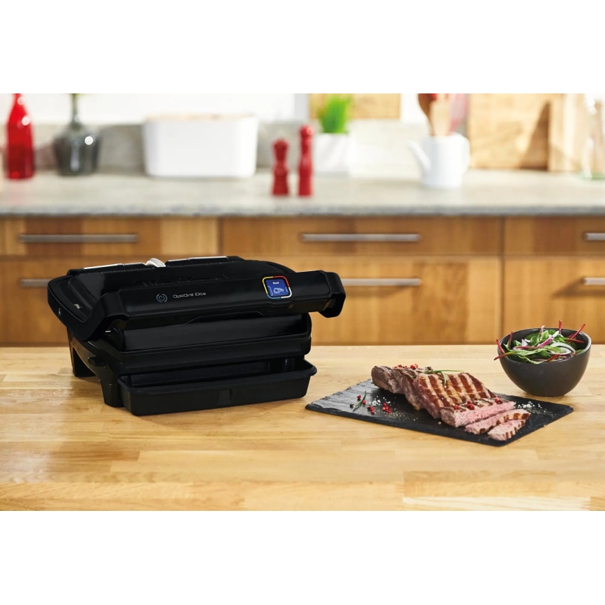 Tefal - Контактный гриль OPTIGRILL ELITE 2000W/230V черный