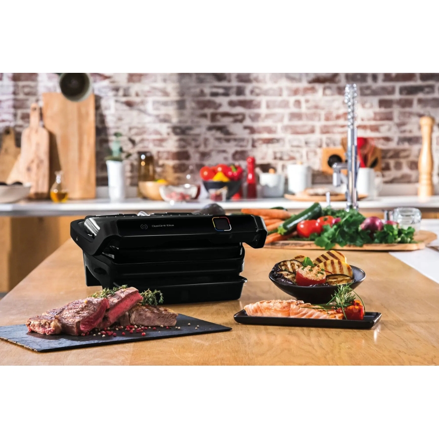 Tefal - Контактный гриль OPTIGRILL ELITE 2000W/230V черный